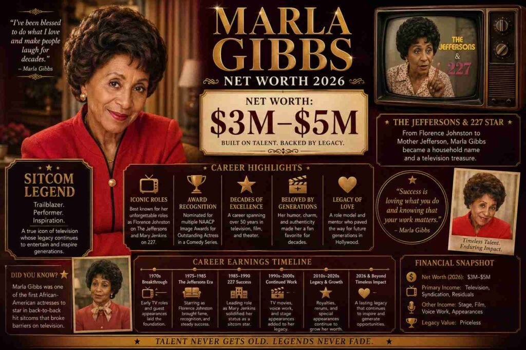 marla gibbs net worth