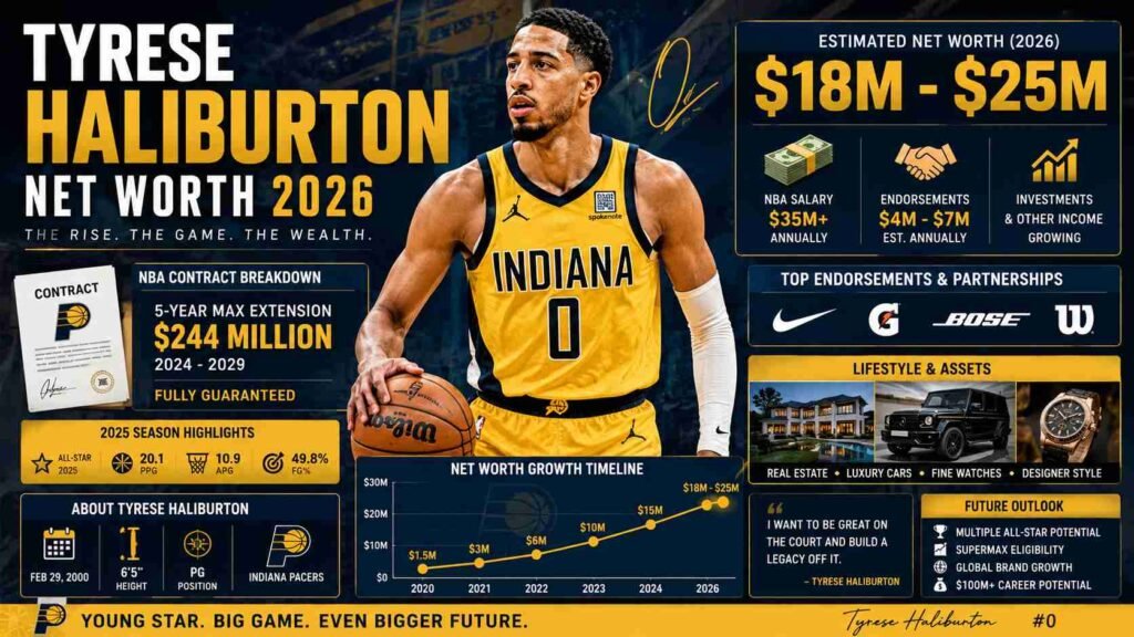 tyrese haliburton net worth